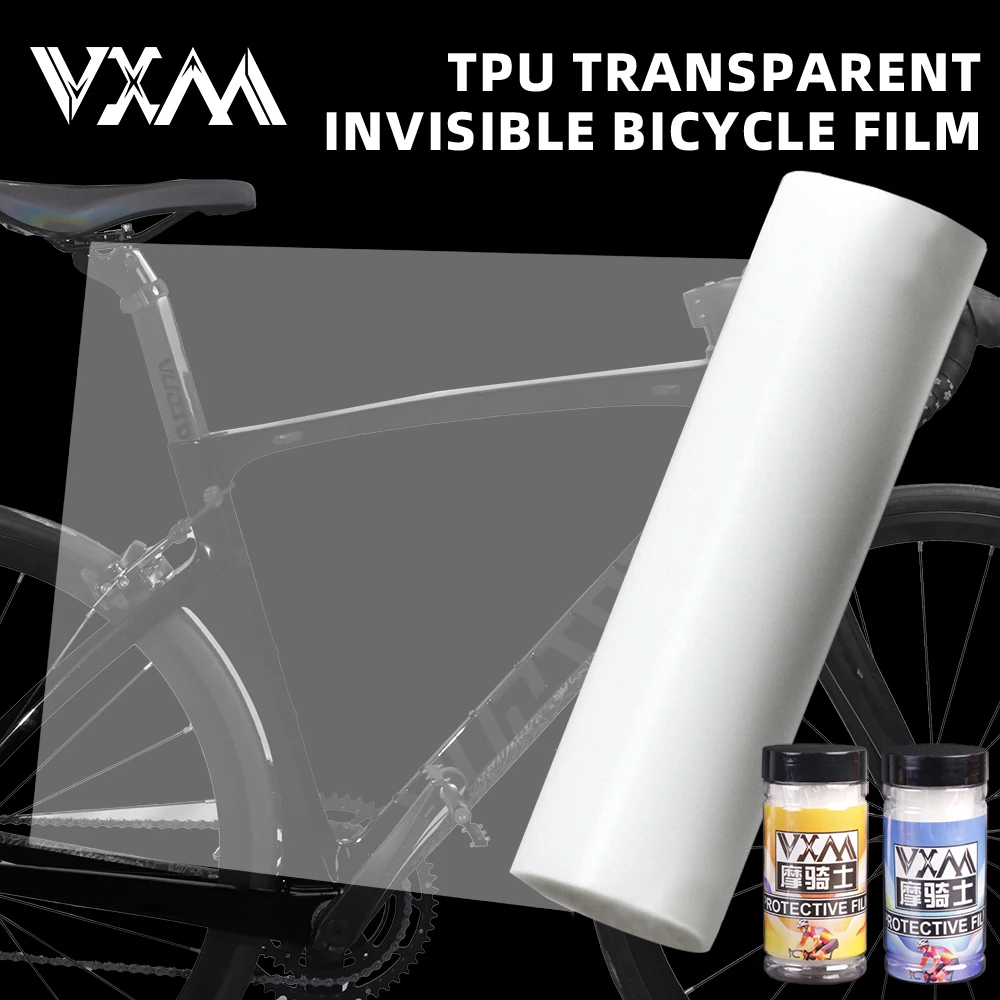 VXM Road MTB Bike Protective Film Cover Anti Scratch Transparent Stickers Bike Paint TPU  Matte Glossy Protective Film Decals