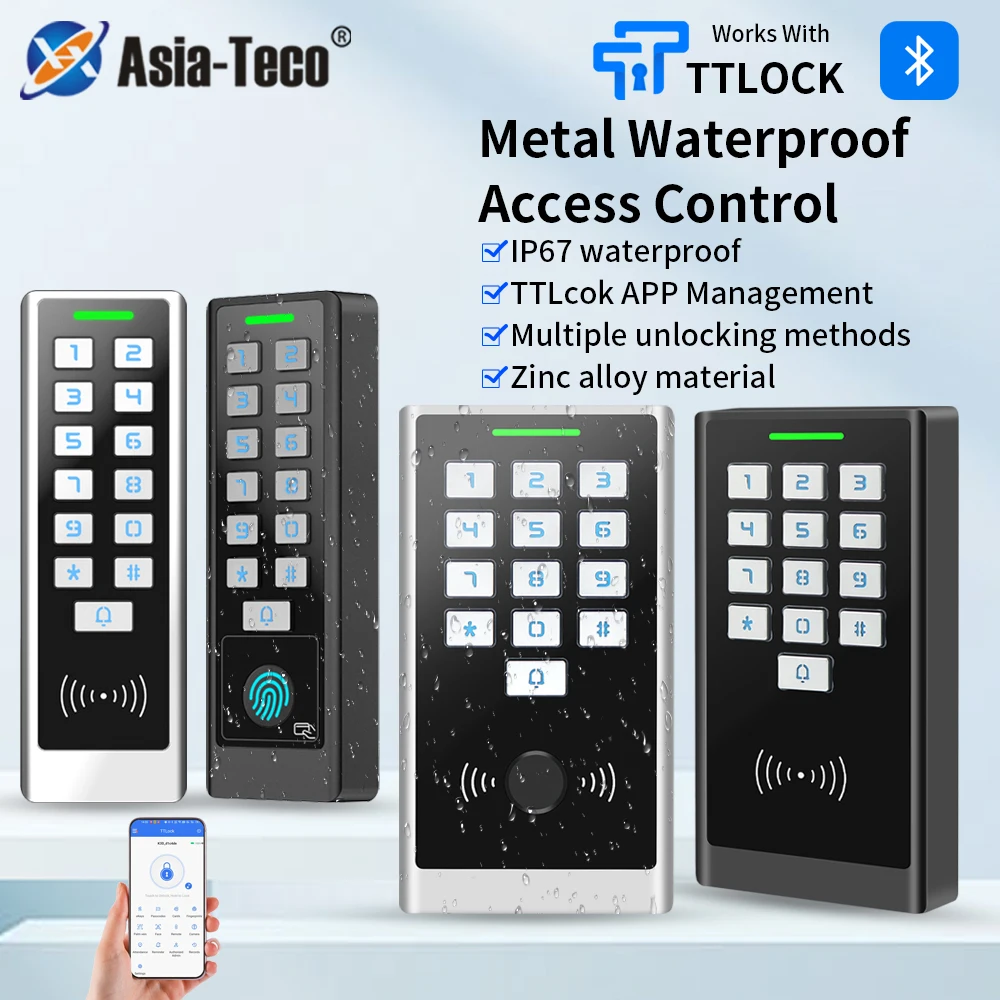 Biometric Fingerprint Door Lock Keyless Entry Smart Deadbolt RFID Card NFC TTLock App Control IP67 Waterproof Zinc Alloy