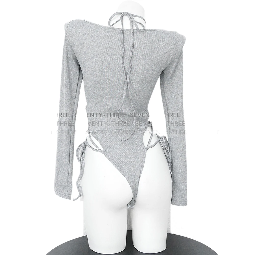 AniLV Anime Girl University Student Gray Bodysuit Uniform Clothes Outfit Cosplay Costume