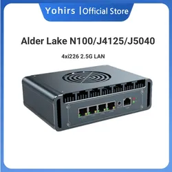 12th Gen Firewall N100 J6413 J4125 Soft Router 4x 2.5g I226 I225 Lan Nvme Industrial Fanless Mini Pc Hd-mi2.0 Opnsense Pve Esxi