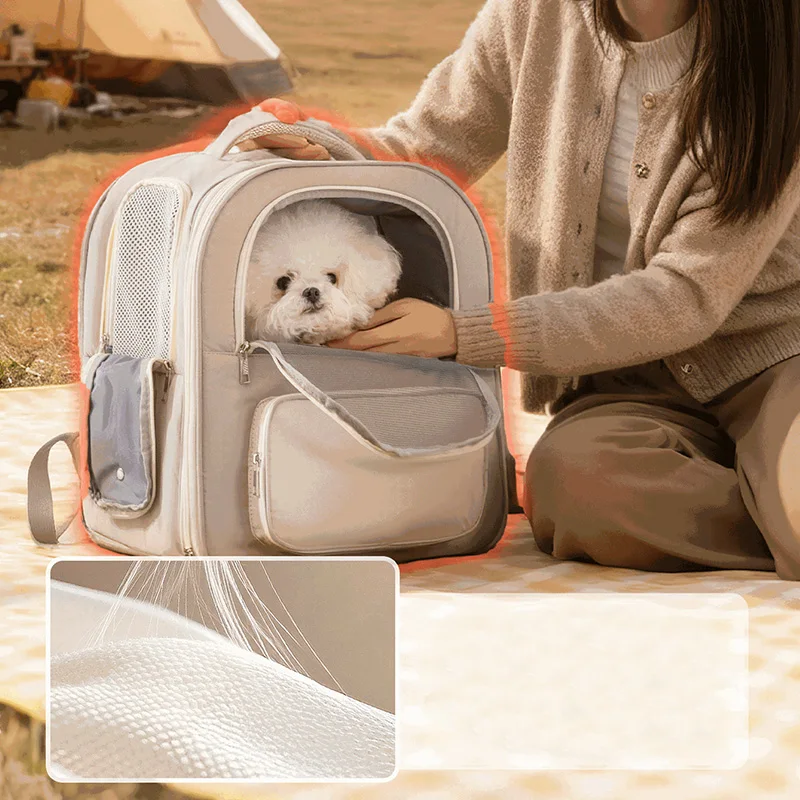 Hot-selling pet backpack, large space dog bag, suitable for convenient travel, cat bag, breathable dog backpack