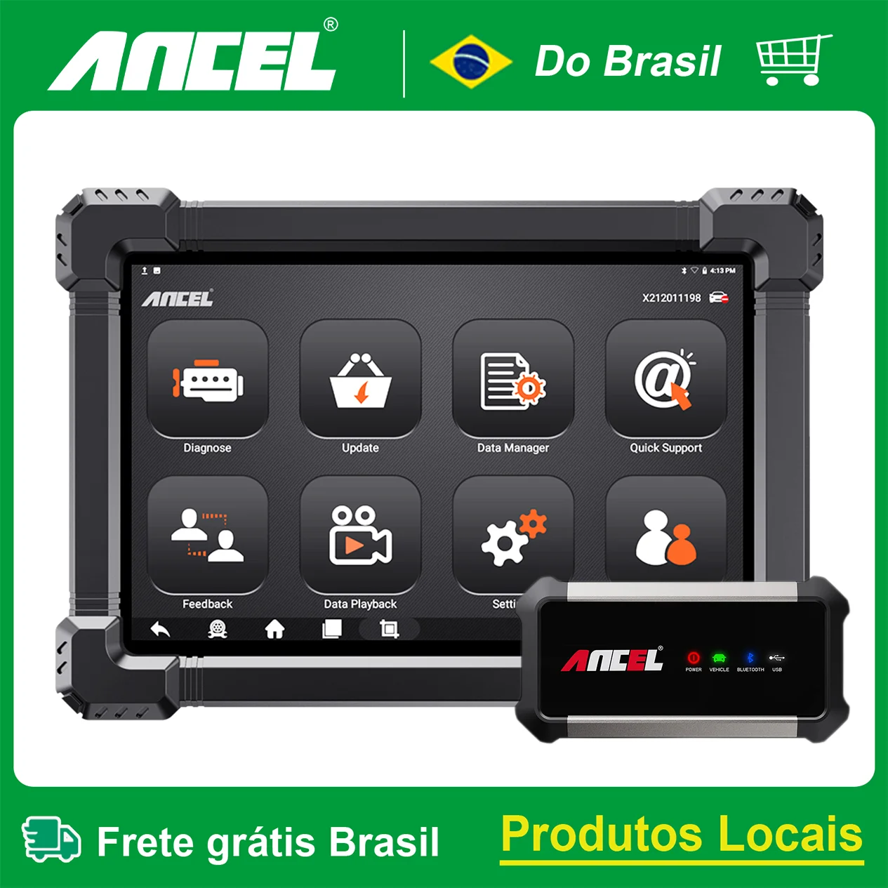 ANCEL X7 HD Heavy Duty Truck OBD2 Diagnostic Tool All System Diagnostic 40+ Reset D-P-F Regen Professional 24V Diesel Scan Tool