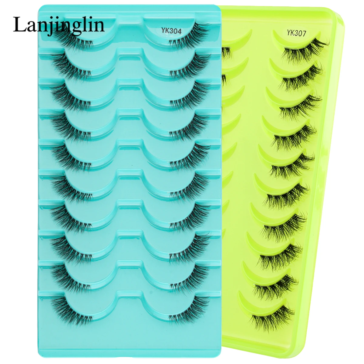 

Half Eye Cat Lashes 2-10 Boxes Wholesale False Eyelashes Natural Long Fluffy 3D Mink Lashes Half Lashes Makeup Maquiagem Cílios