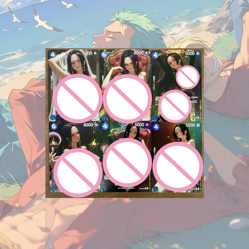 Anime One Piece Diy Homemade Flash Cards Boa Hancock Nico Robin Perona Nami Nefertari D Vivi Yamato Uta Collectibles Cards view 6