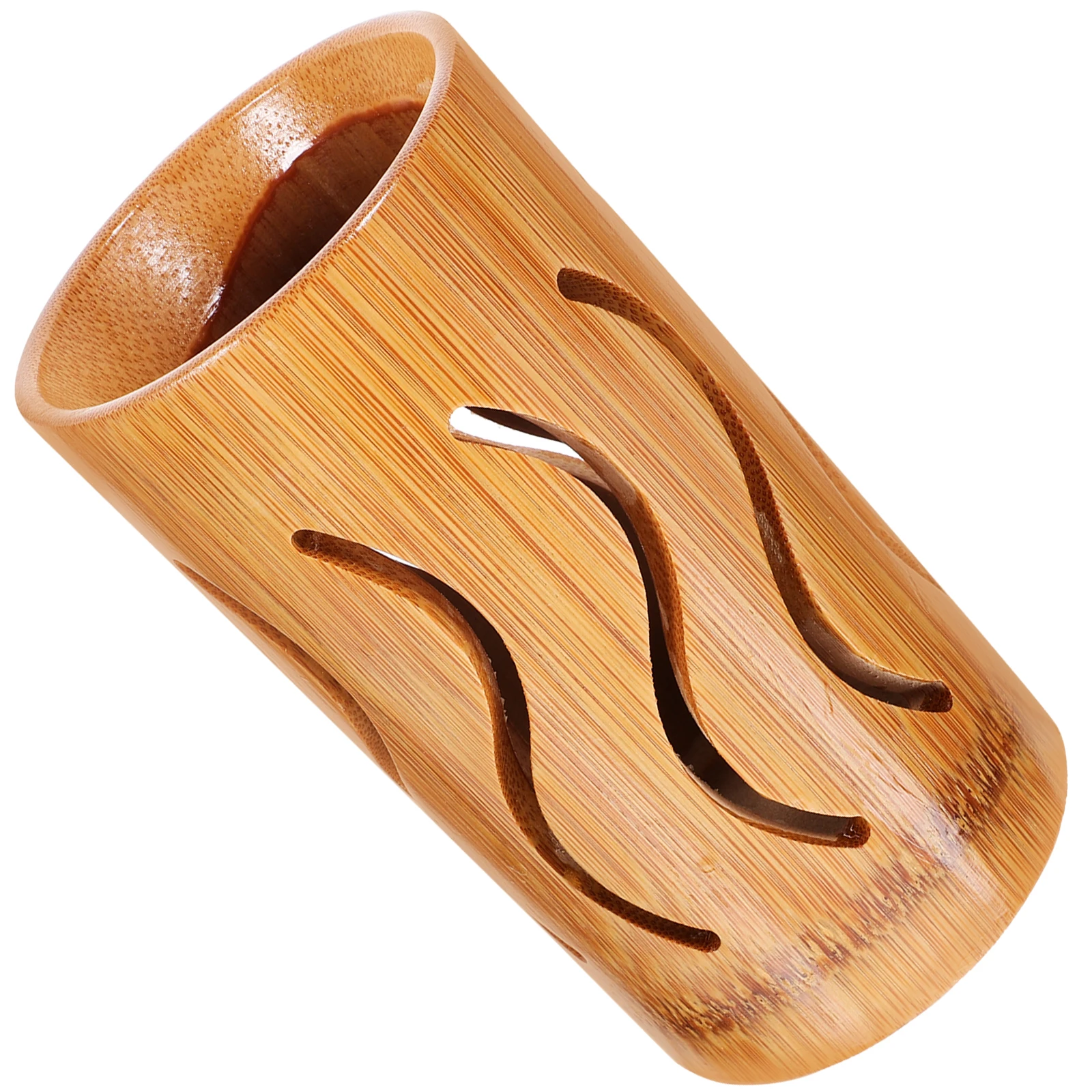 

Bamboo Chopsticks Holder 16CM Tall 8-10CM Diameter Kitchen Counter Utensil Storage Cylinder Food Grade Reusable