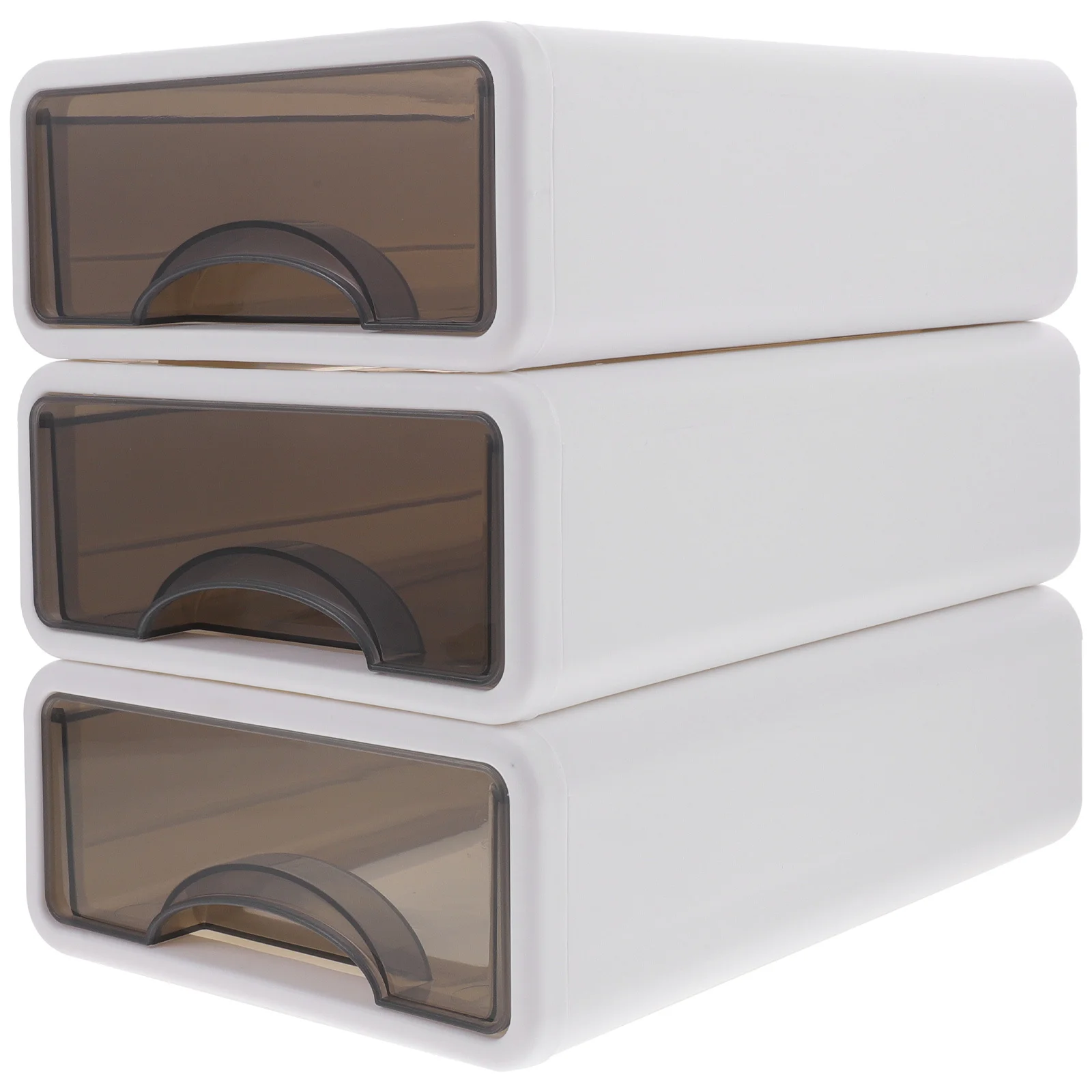 

3pcs Drawer Style Storage Box Stackable Organizer For Makeup Jewelry Container Desktop Holder Stationery Storage Case