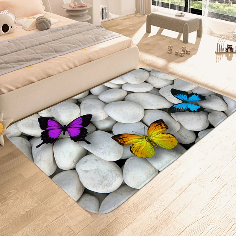 Pebble Stone Sleeping Room Rugs Carpet for Home Entrance Veranda Floor Mat Washable Non-slip Kitchen Rug Outdoor Doormat