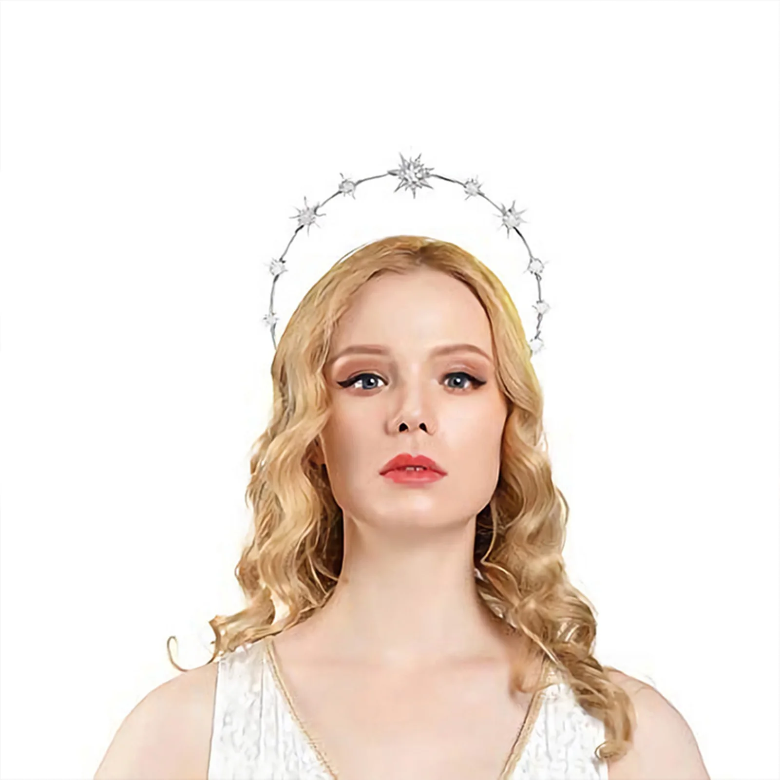 2 Layers Rhinestone Star Headbands for Bride Wedding Party Hair Accessories Gold/Silver Color Metal Hairbands Noiva Jewelry