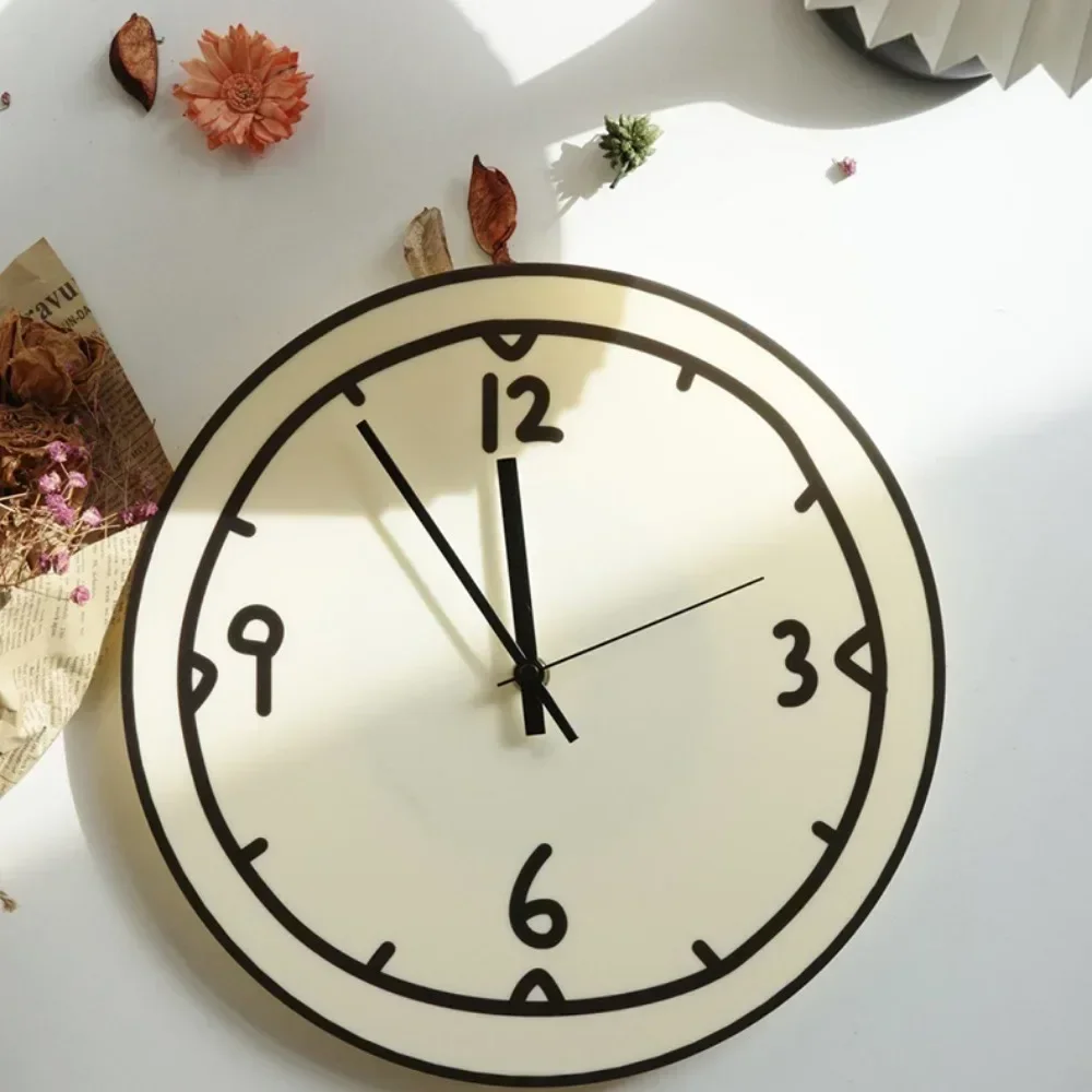 Cartoon Acrylic Wall Clock Swinging Pendulum Silent Desk Timepiece Table Ornament for Living Room Modern Home Decor Wall Clocks