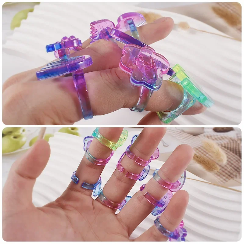 

Flower Shaped Rings Silicone Mold Crystal Epoxy Resin Mirror Face Irregular Flower Silicone Mould For DIY Ring Jewelry Making