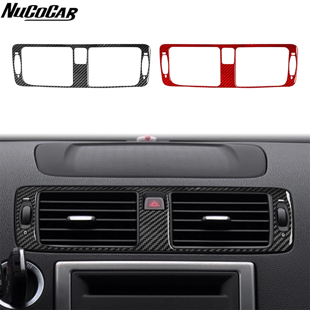 For Volvo S40 V50 C30 2004-2013 Carbon Fiber Central Air Conditioning Control Panel