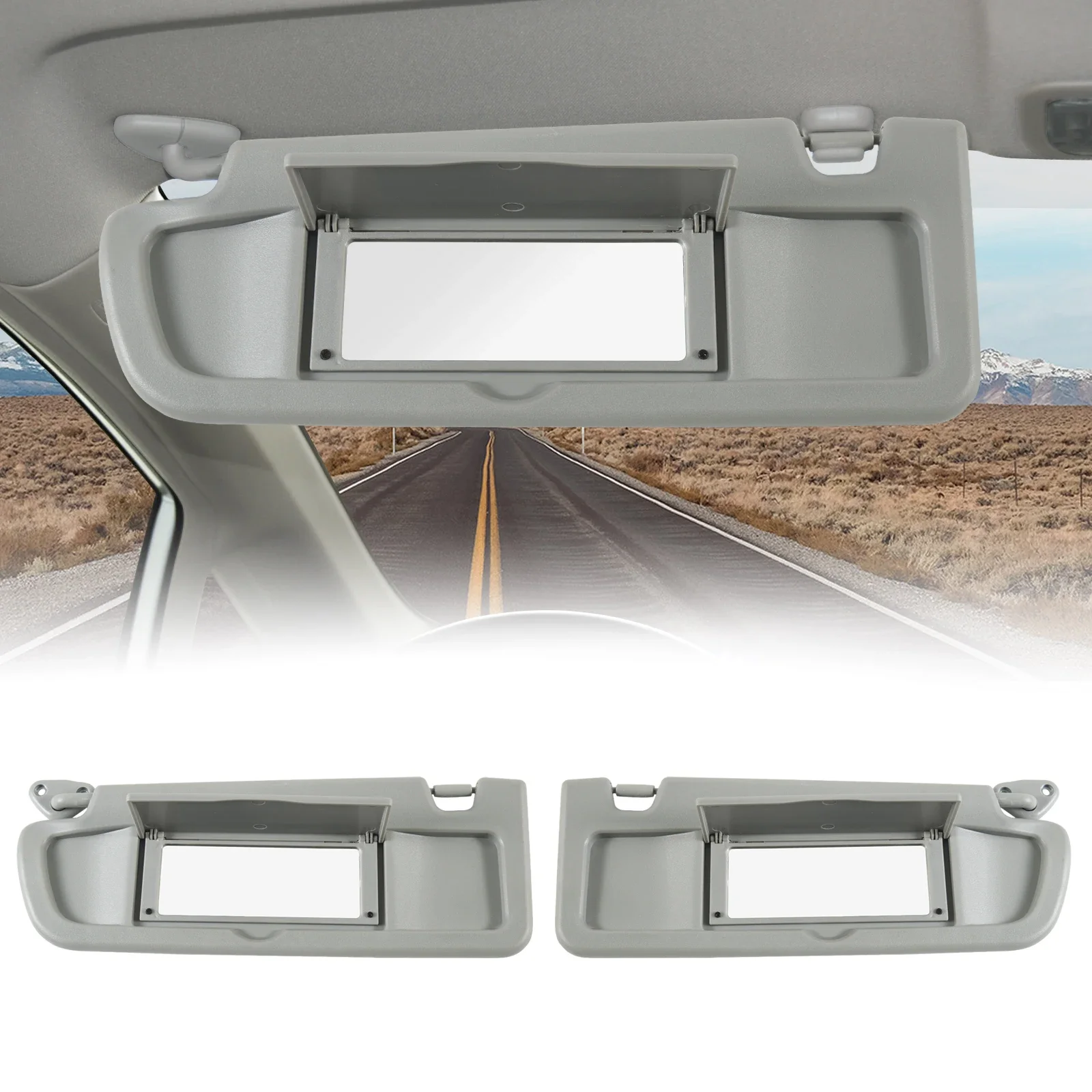 

Pop Car Sun Visor Fit For Honda Civic 2006-2011 With Vanity Mirror Cover Plate For Blocking Sunlight 74320-42501-B2 74310-42452-