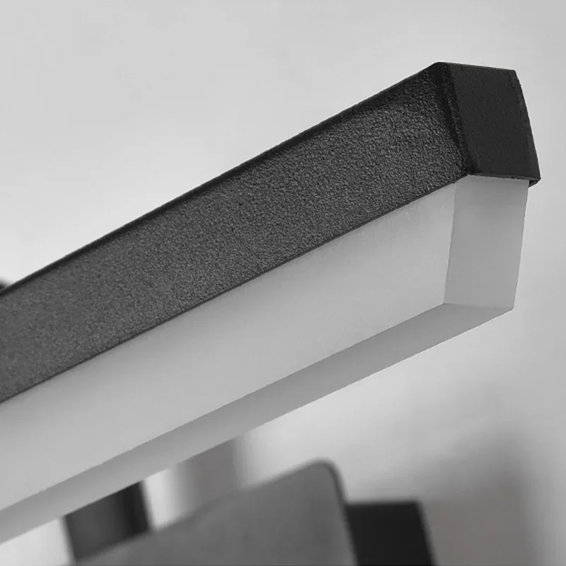 램프 거울 현대 간단한 LED 긴 벽 램프 알루미늄 거울 전면 조명 세면대 화장실 욕실 세면대 메이크업 라이트