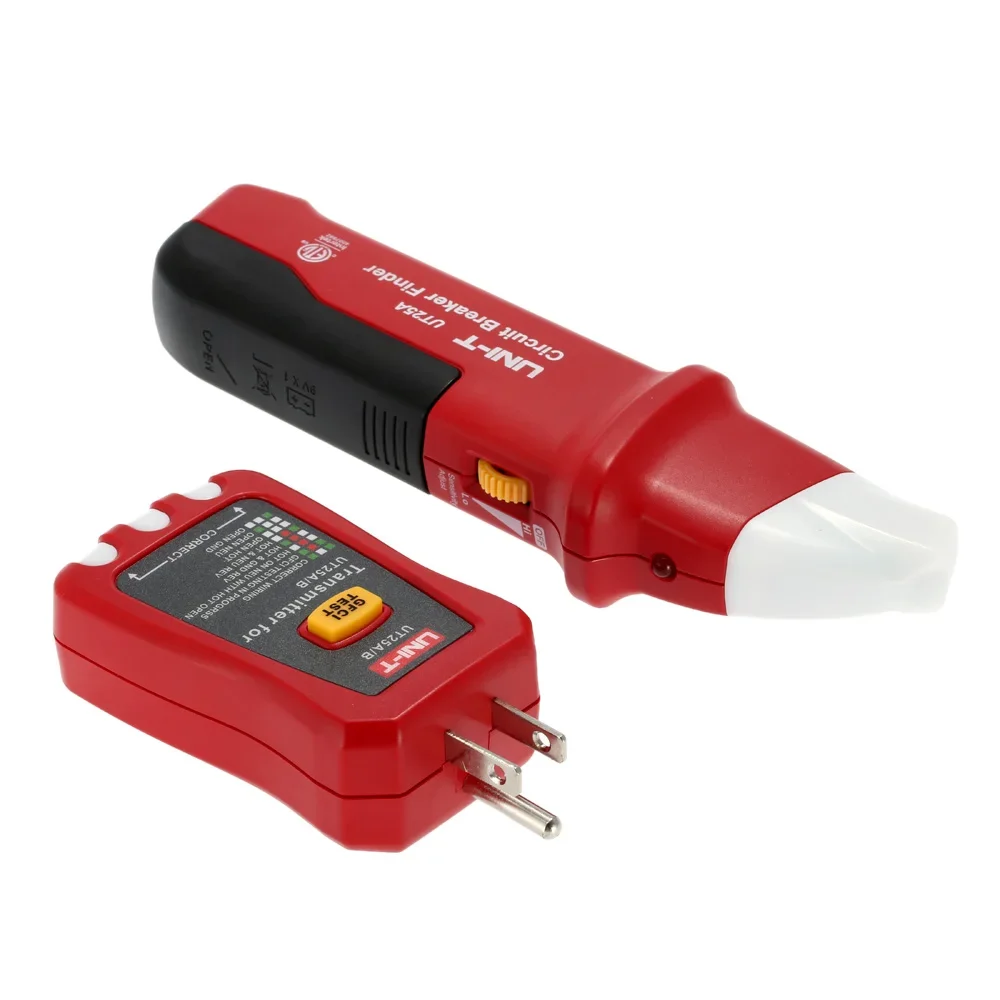 Imagem -04 - Uni-t-circuit Breaker Finder Indicador Led Soquete Tester Sensibilidade Ajustável Beeper Receptor Analógico Ut25a 90120v