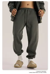 Custom Sweatpants 2024 autumn winter new American fashion pants with fleece for men US size Oversized