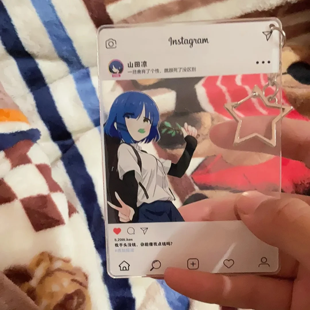 يامادا ريو بطاقة أكريليك شفافة Bocchi The Rock! أنيمي الطرفية الأصالة Diy حقيبة الظهر الديكور صورة الحلي #3