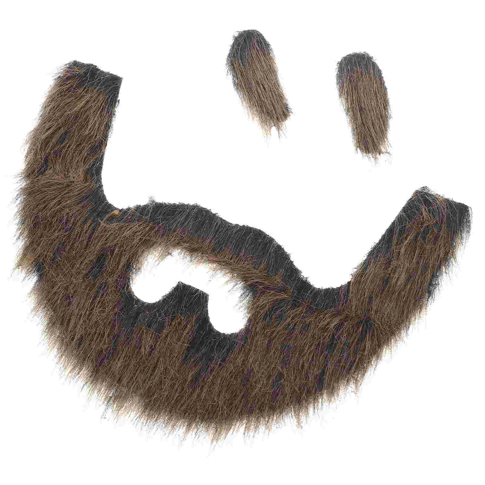 Mustache Simulated Fake Beard Mens Wigs Costume Eyebrow The Circle Decorative Miss Hair