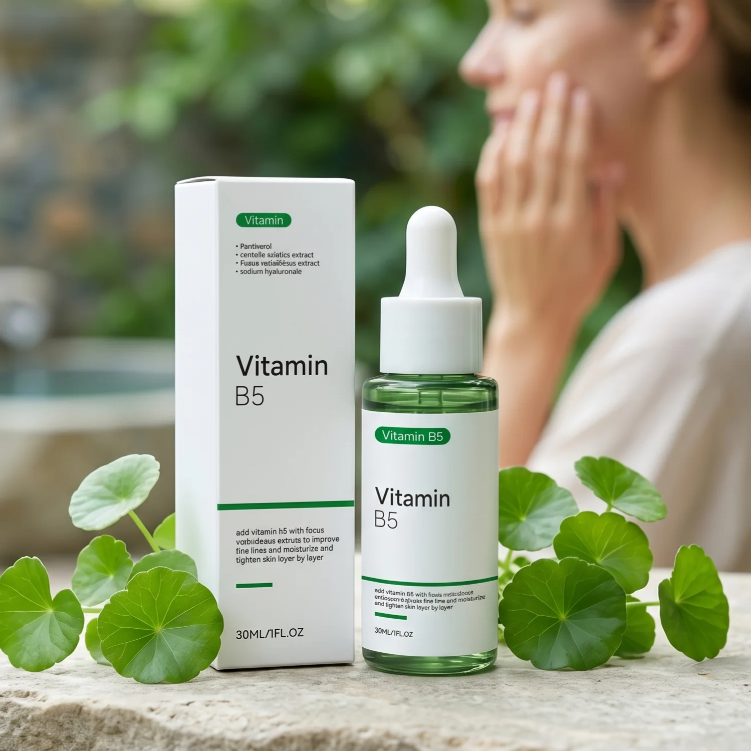 B5 Hyaluronic Acid Serum Calm Sensitive Skin Soothe Redness Anti Wrinkle Fine Lines Deep Hydrating Repair Whitening Facial Serum