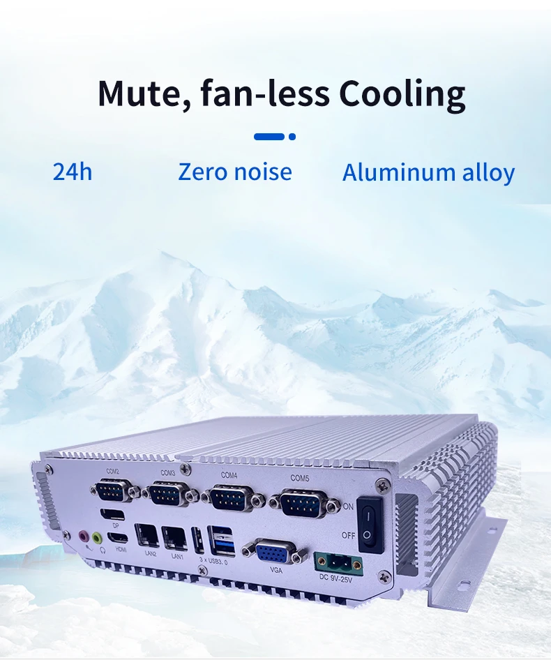 

Industrial Computer Intel core i7 3537U CPU with 4Gb ram 128GB SSD 2 LAN 1000Mbps RJ45 Fanless Mini PC box