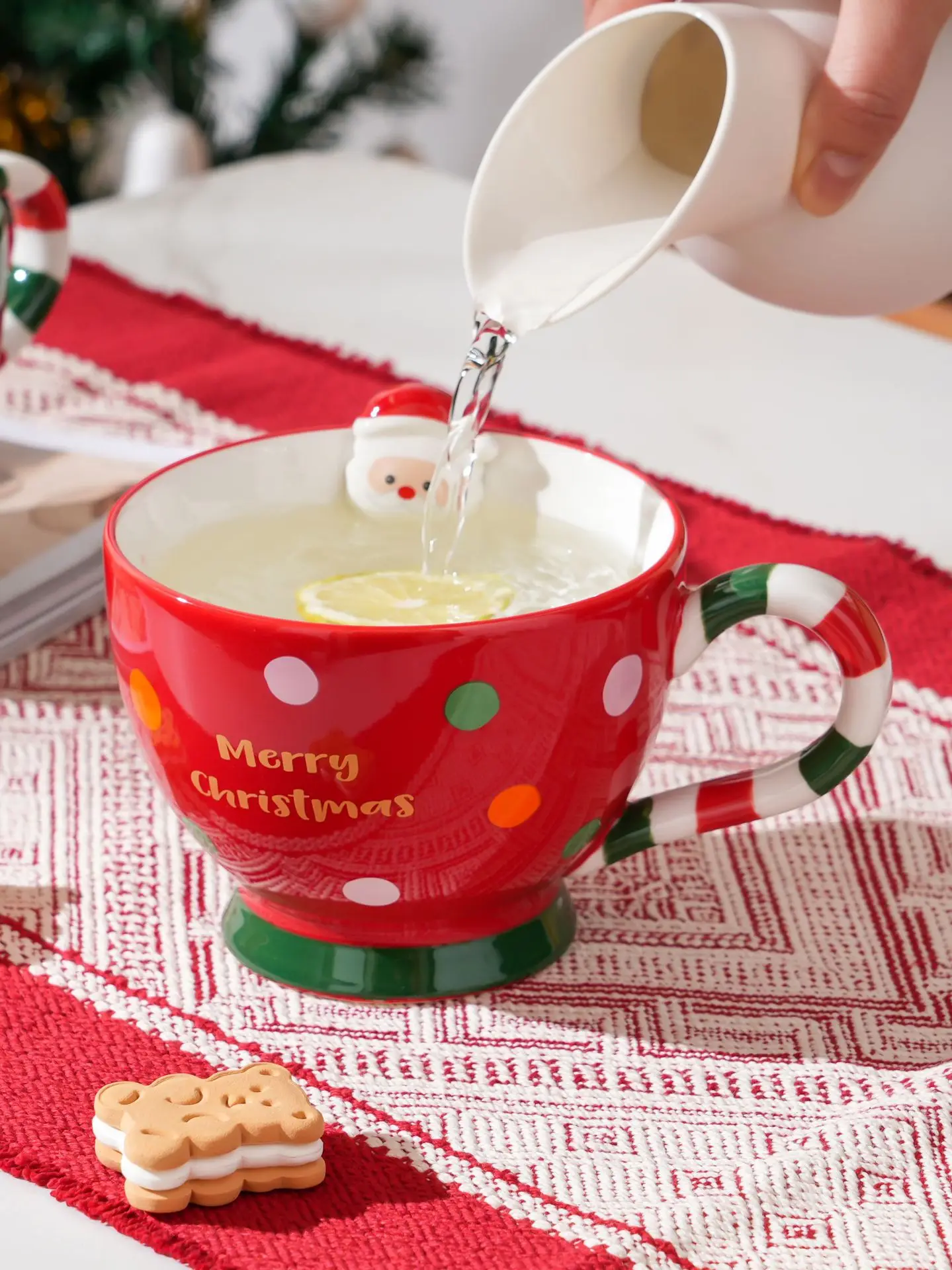 Breakfast cup Christmas mug Foreign trade cup cartoon ceramic cup Christmas gift creative coffee cup