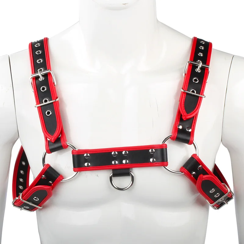 

Fashion Male Lingerie Mens Adjustable Faux Leather Chest Belts Male Straps Lingerie Body Chest Harness Belt Strap