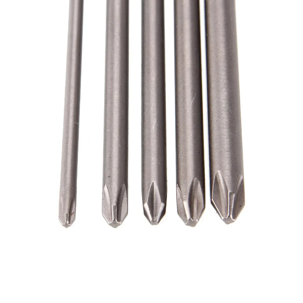 5pcs Magnetic Philips Screwdriver Set 1/4 Inch 6.25mm Shank S2 Alloy Steel 150mm Long Magnetic Hex Screwdriver Bit