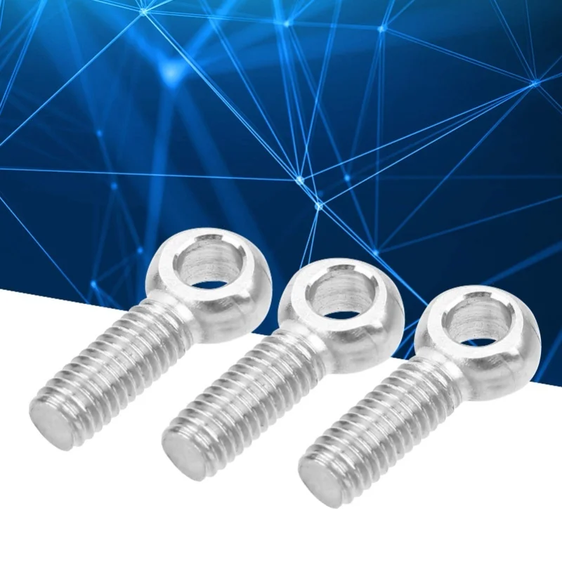 C9 20pcs Lifting Eye Bolt 304 Stainless Steel Anticorrosion Heavy Duty Machinery Shoulder M6 Joint Screw Home Tools