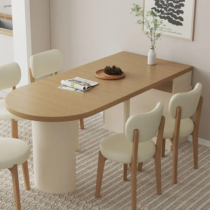 Tavolo da pranzo pieghevole a scomparsa semplice per la casa