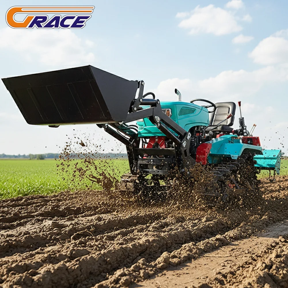 Customized 35HP 4WD Crawler Tractor Mini Tractor with High Ground Clearance for Wet Field Operation Crop Protection for Sale