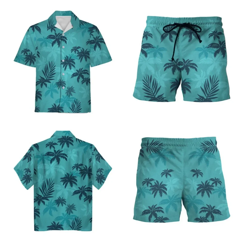 Game Tommy Vercetti Cosplay Costume Shirt Short Uniform for Men Protagonist Player Coast Style Beach Halloween Carnival Party