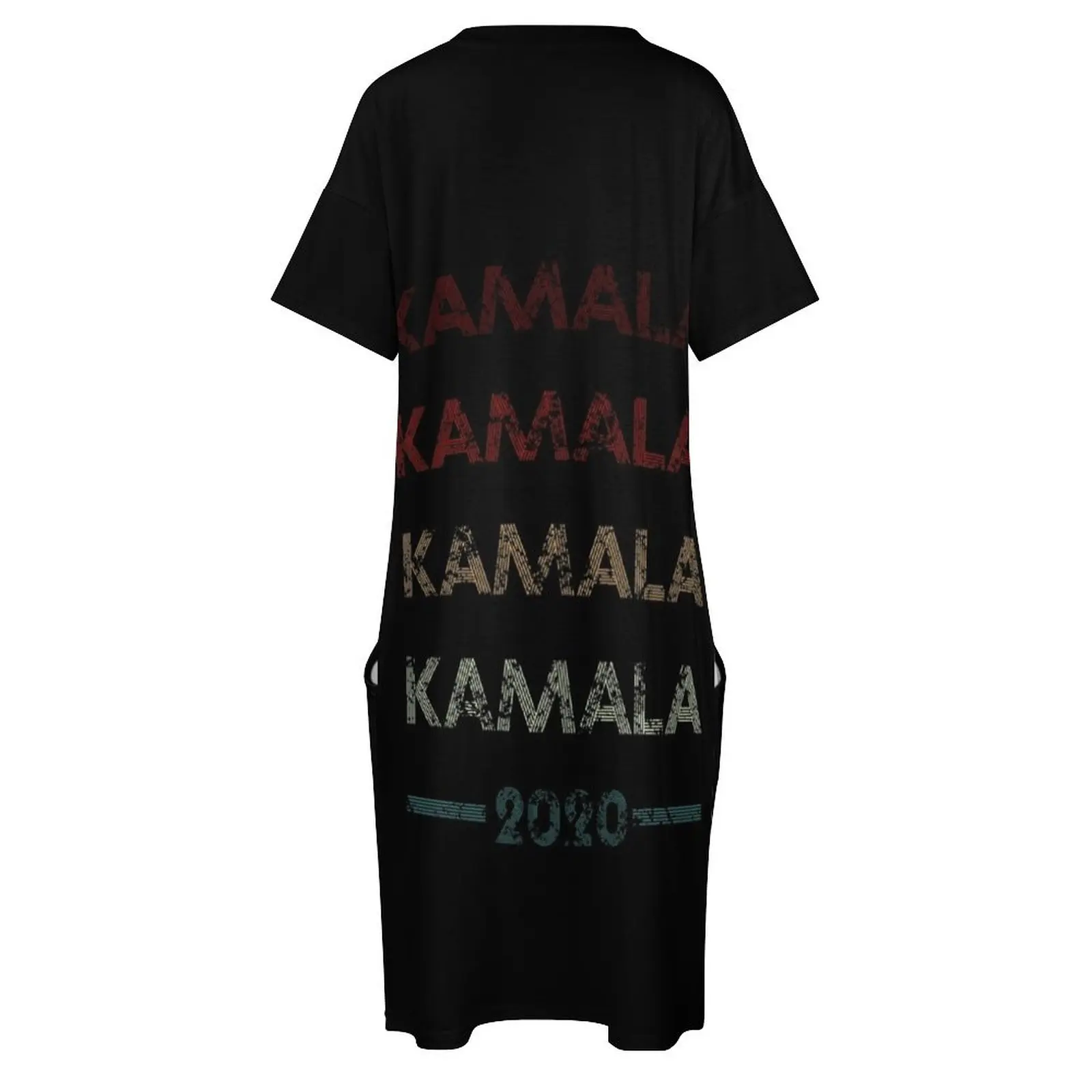 Kamala Harris-ヴィンテージスタイルの女性用ルーズポケットドレス,夏服,エレガントなドレス,ウエディングドレス,2020