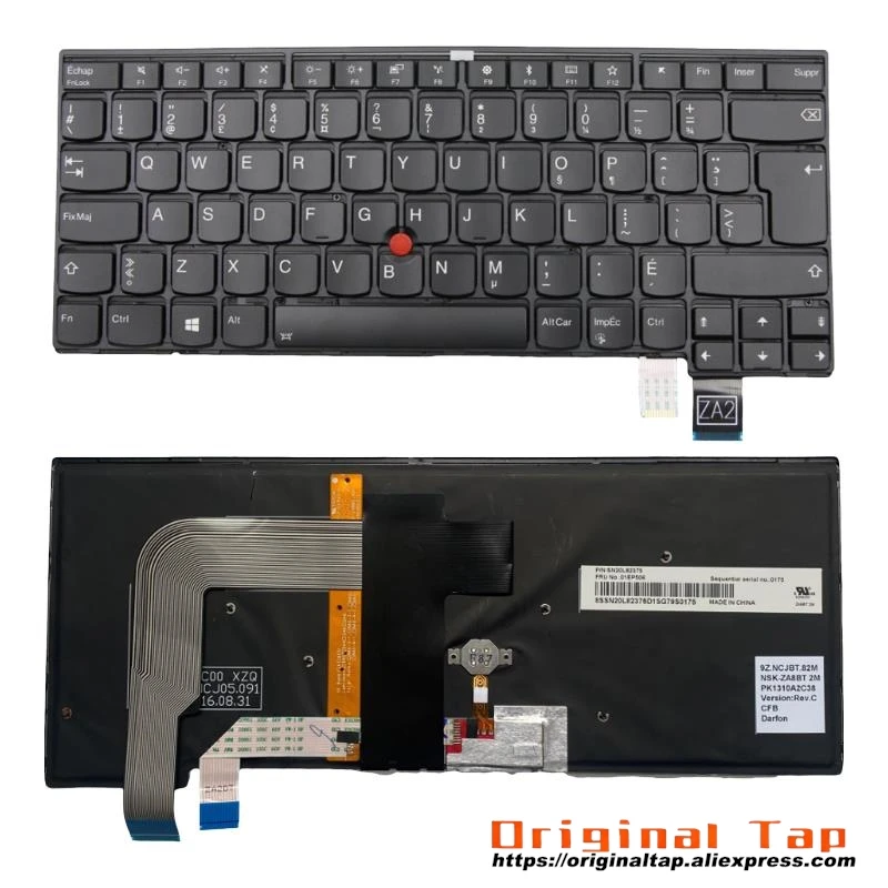 

CFR Canadian French Backlit Keyboard for Lenovo Thinkpad T470p 01EP429 01EP470