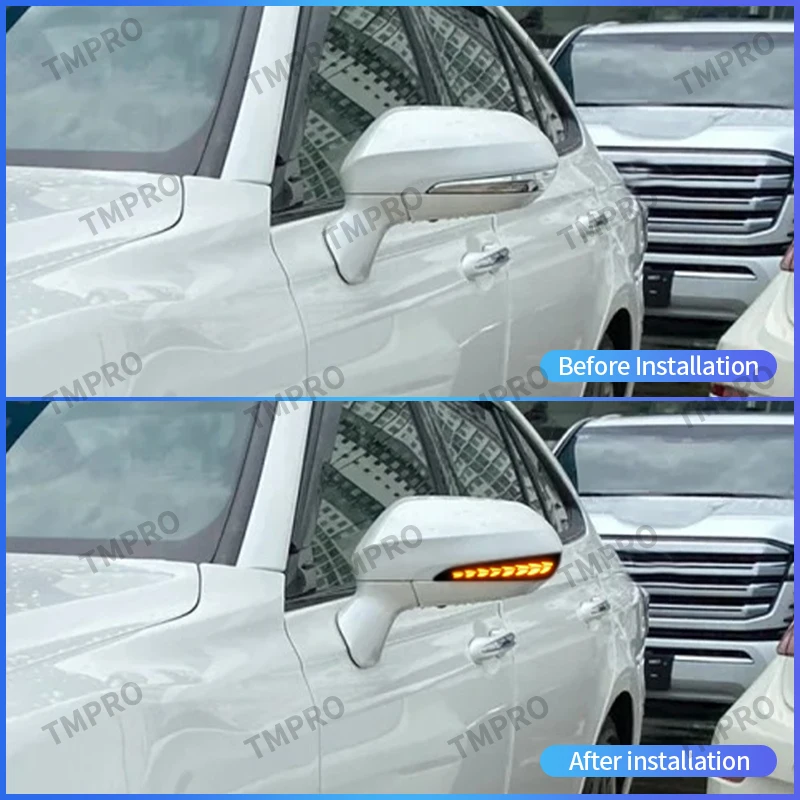 Smoked Lens Dynamic Flashing Flowing LED Rearview Mirror Turn Signal Light For Toyota 15 Gen Crown 2019-2022 