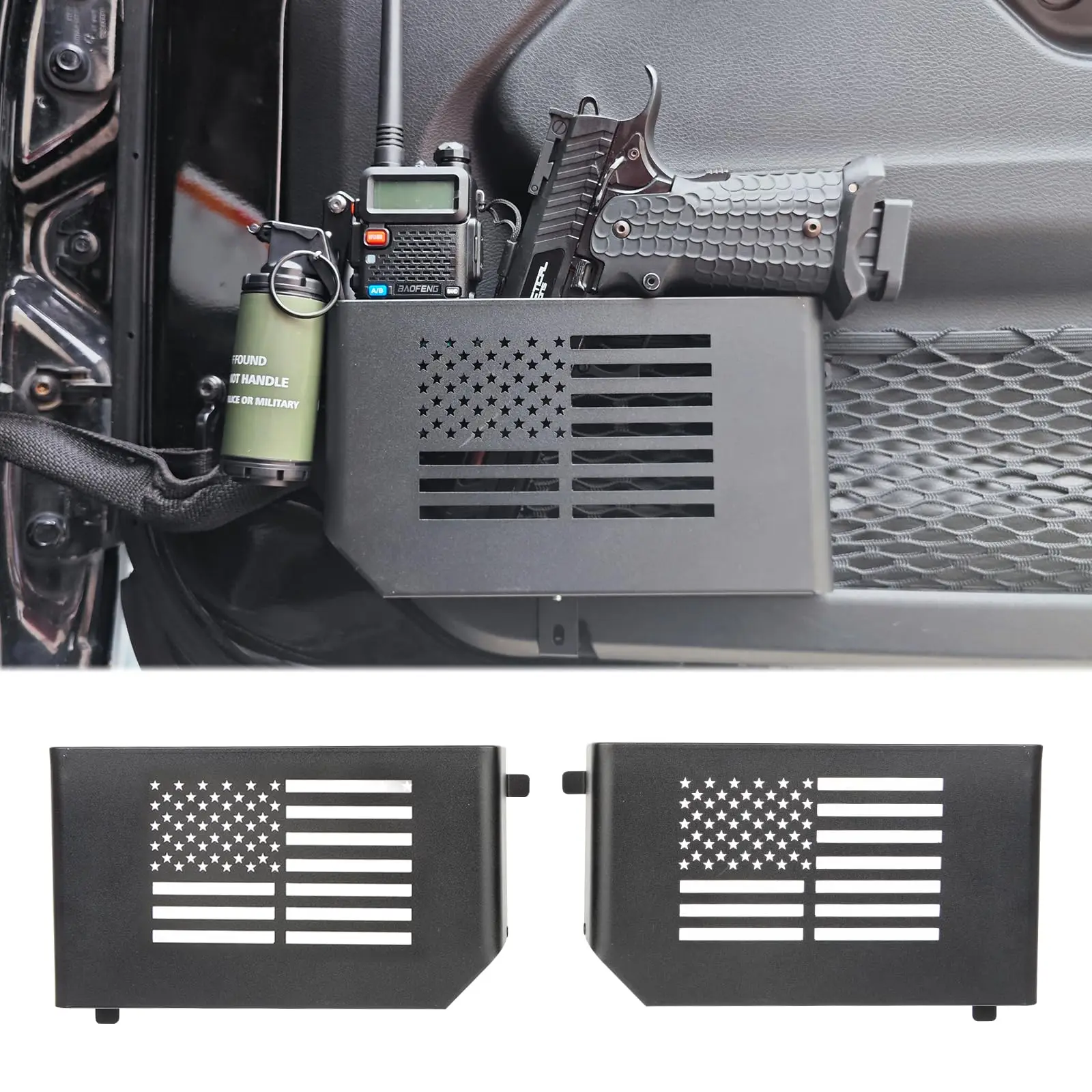 Front Door Side Insert Storage Bins For Jeep Wrangler JL 2018-2024 JL JLU 4XE Rubicon Sport Sahara Gladiator JT Accessories