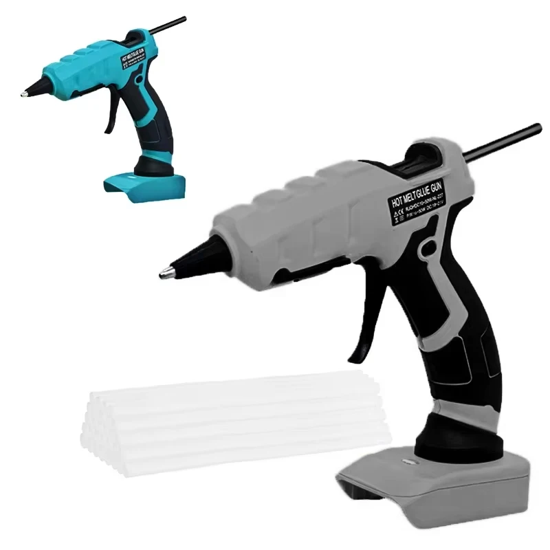 50W Cordless Hot Melt Glue Gun For Makita/DEWALT/Milwaukee 18V Battery Electric Repair Tool With 20pc 7mm Glue Sticks