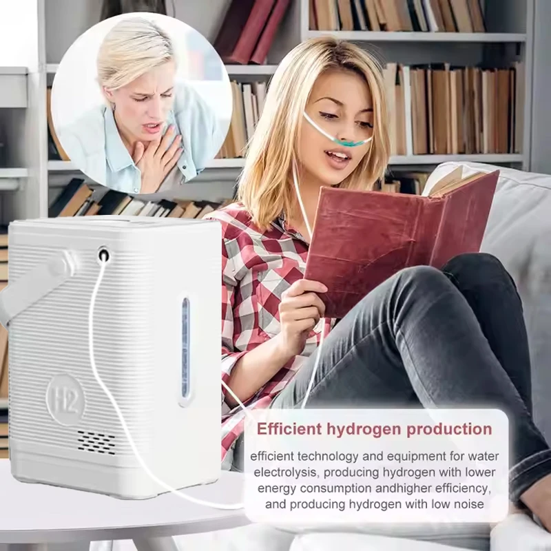 Smart Hydrogen Generator Hydrogen Gas Inhalation Machine 99.99% Purity H2 Absorption Device Molecular Hydrogen Machine Portable