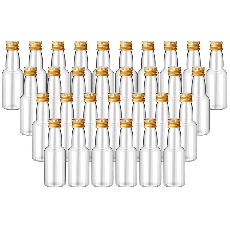 

50Pcs 30-150ml Mini Juice Bottle with Aluminium Lid Drink Empty Party Reusable Portable Drink Containers for Wine Juice Beverage
