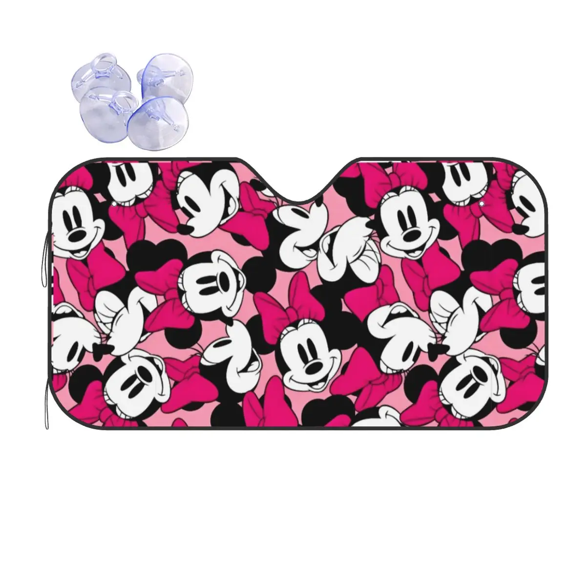 Sombrilla plegable de Minnie Mouse, láminas para parabrisas, cubierta para parabrisas de ventana de coche, protección solar