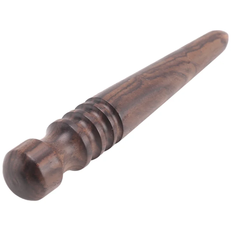 

PZHI-3X Wooden Leather Burnisher Tool - Tapered Edge Slicker Features 4 Grooves For Burnishing Of Various Leather Thicknesses