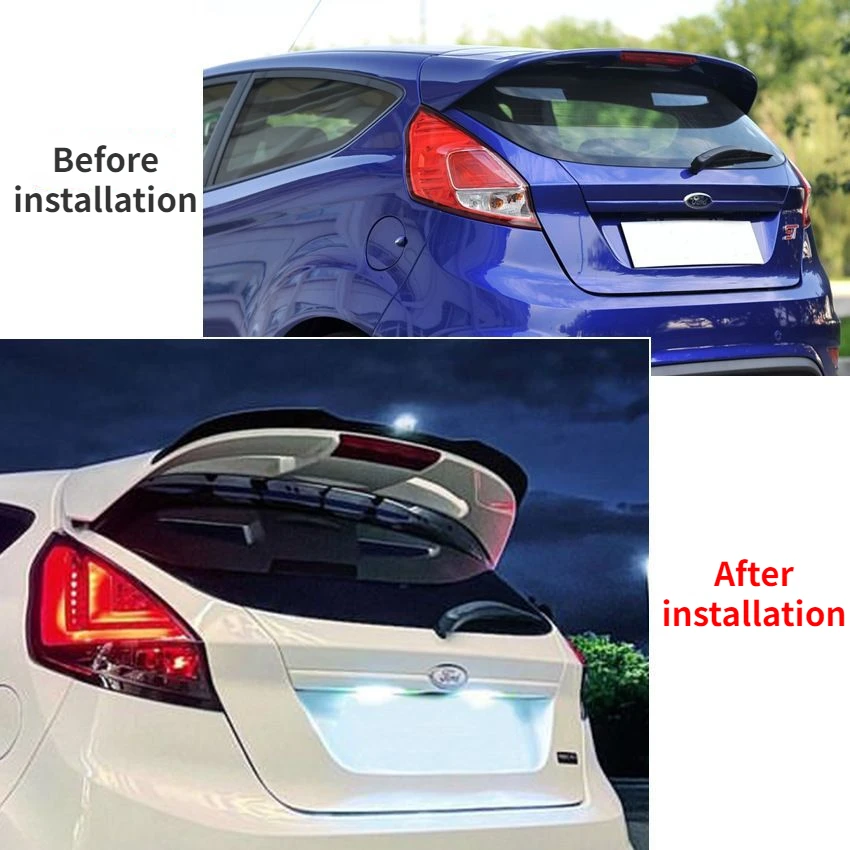 For Ford Fiesta ST-LINE MK6 MK6.5 2008-2016 Spoiler Cap Maxton Style Rear Wing Trim Rear Lip Spoiler Decoration Accessories