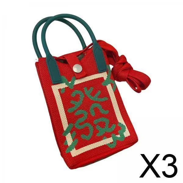 

Knitted Mini Crossbody Mobile Phone Bag Women’s Purse Luxury Tote Organizer for Everyday Christmas Shopping