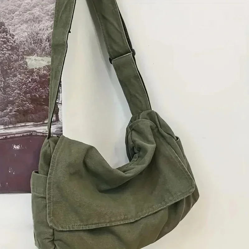 

Women's Messenger Bag Vintage Handbag Canvas Teenager Shoulder Tote Bags Casual Handbag Crossbody Handbags