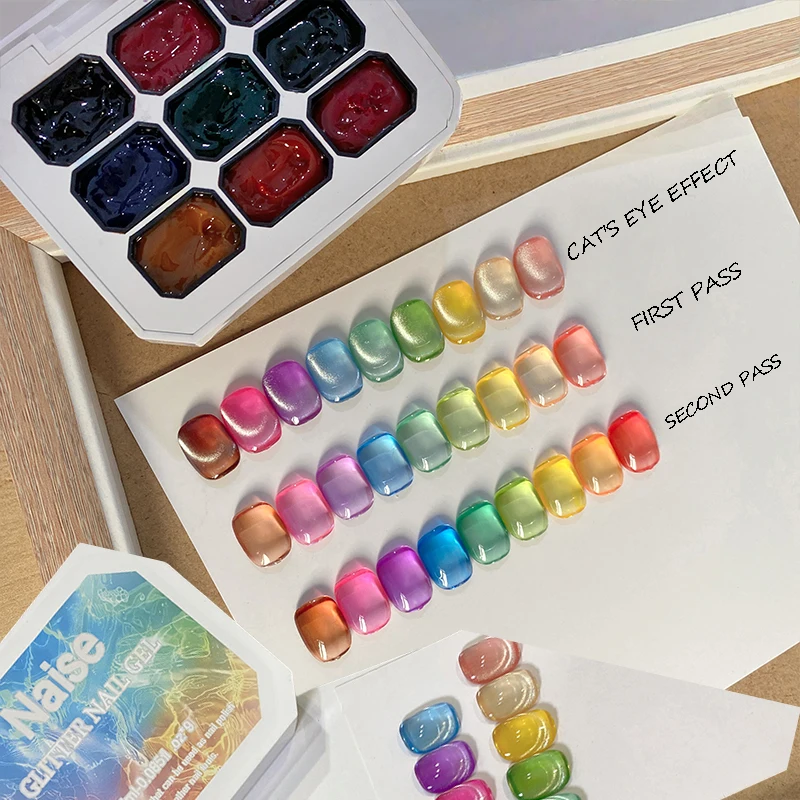 Summer Candy Jelly Color Solid Nail Polish Gel 9 Colors Nail Gel - Strong Setting Gel, Transparent Jelly Color, Can Be Overlaid