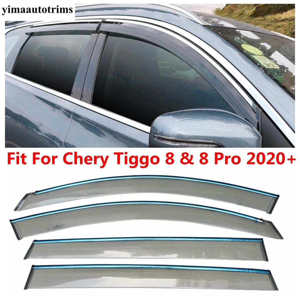 

Side Window Deflector Accessories For Chery Tiggo 8 / 8 Pro 2020 - 2022 Car Rain Shield Window Door Visor Guard Wind Exterior