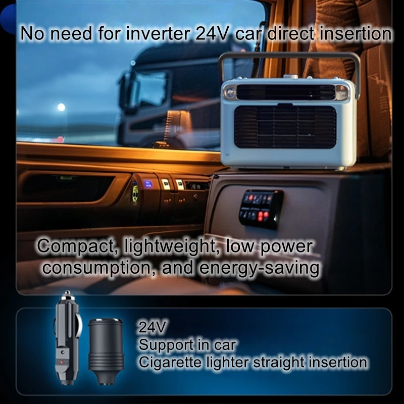 DC variable frequency mobile air conditioner integrated small portable outdoor parking car cooling 12v24V