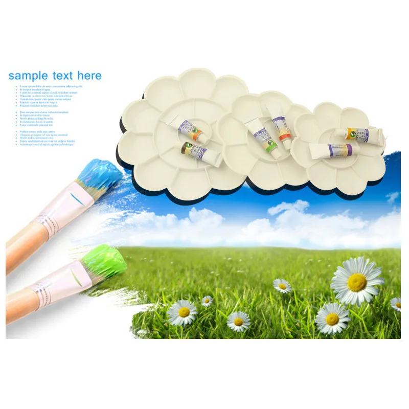 4 Size Palette Art Alternatives Paint Tray Artist Watercolor Plastic Palette Supply White Watercolor Palette Pigment Tray