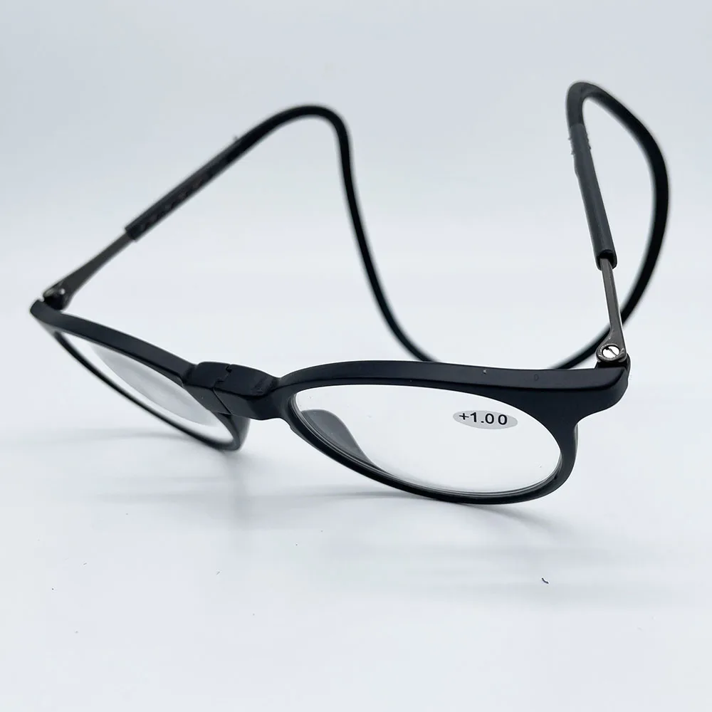 Bequeme, weiche TR-Lesebrille mit magnetischer Absorption und hängendem Hals für Damen und Herren – Detail 1