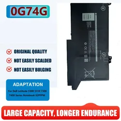 Good quality 0G74G Laptop Battery replacement for Dell Latitude 5300 5310 7300 7400 Series Notebook 02PFPW 11.4V 42Wh OG74G
