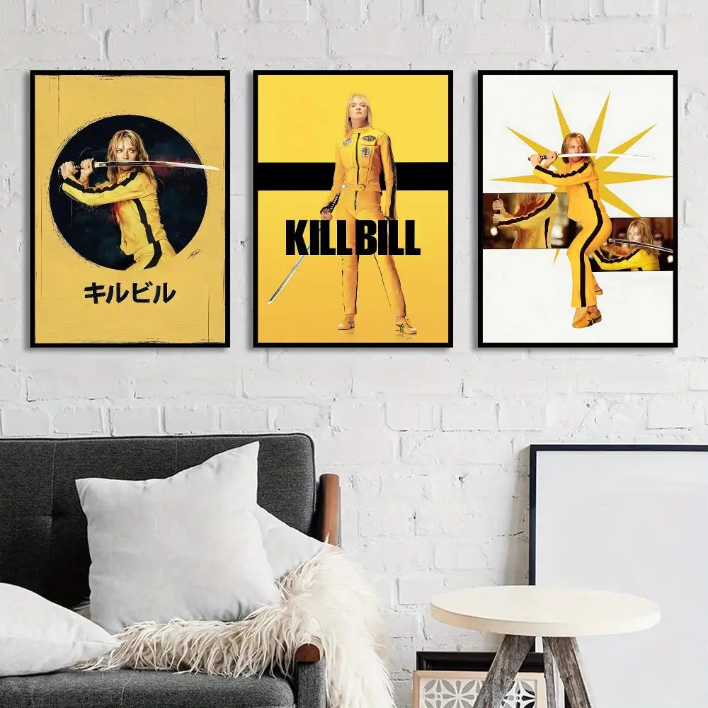 K-Kill Bill-l Movie Poster Wall Art Print, Retro Film Decor, Aesthetic Room Decoration, Modern Wall Artwork