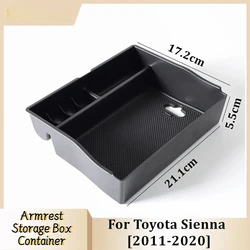 Tucknbox Car Storage Box Tray For Toyota Sienna XL30 2011 2012 2013 2014 2015 2016 2017 2018 2019 2020 Accessories